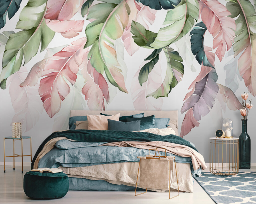 Delicate bladeren in zachte pasteltinten — interieur 3