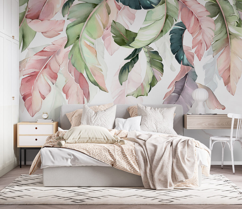 Delicate bladeren in zachte pasteltinten — interieur 2