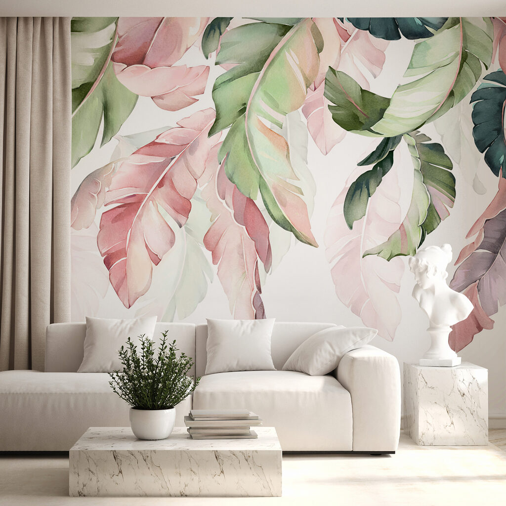 Delicate bladeren in zachte pasteltinten — interieur 5