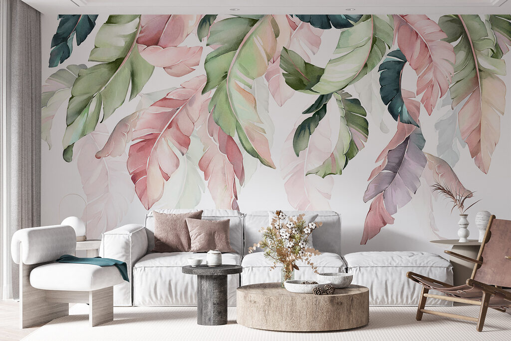 Delicate bladeren in zachte pasteltinten — interieur 6