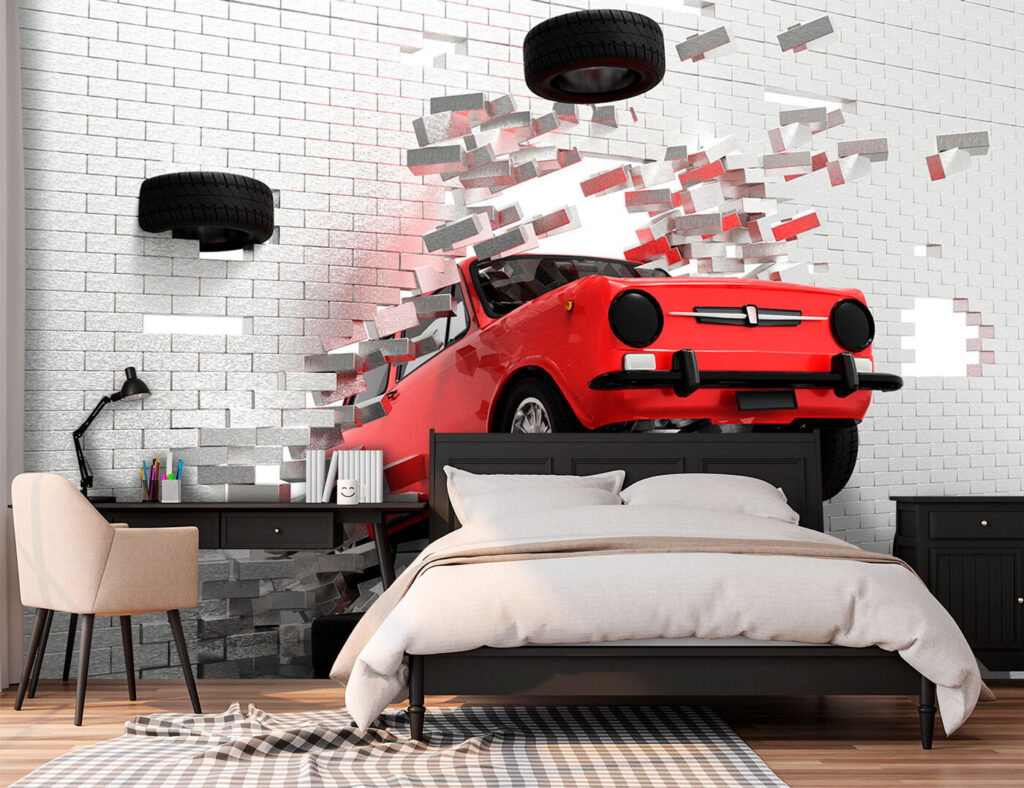 Rode auto breekt los — interieur 3