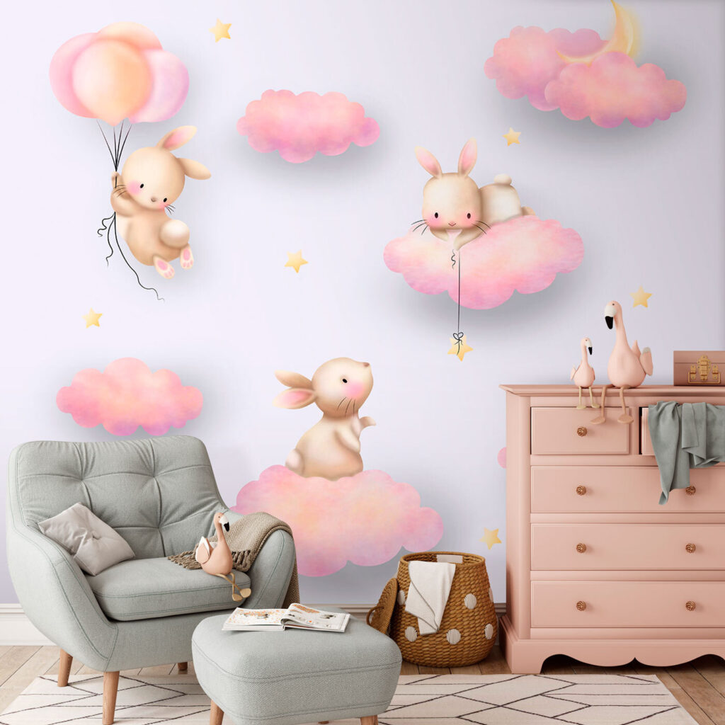 Konijntjes op roze wolkjes — interieur 2
