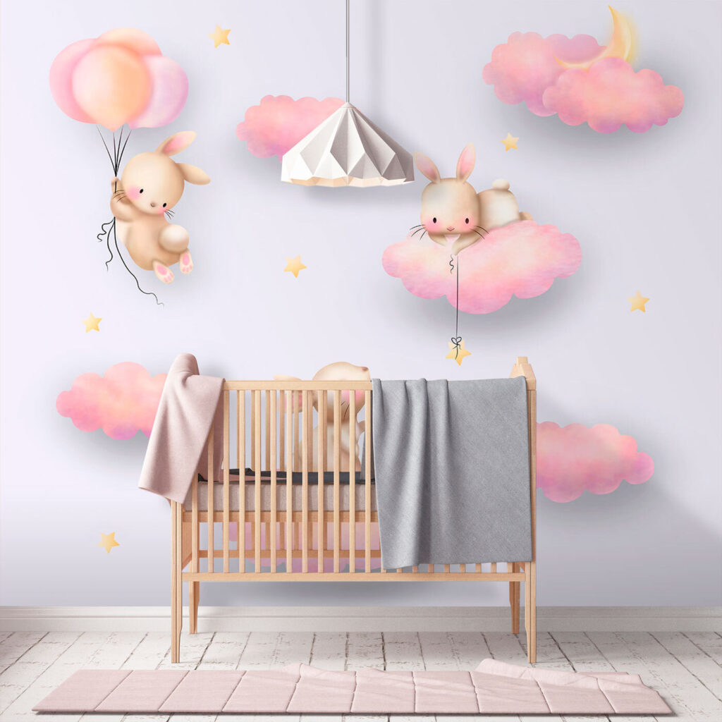 Konijntjes op roze wolkjes — interieur 3