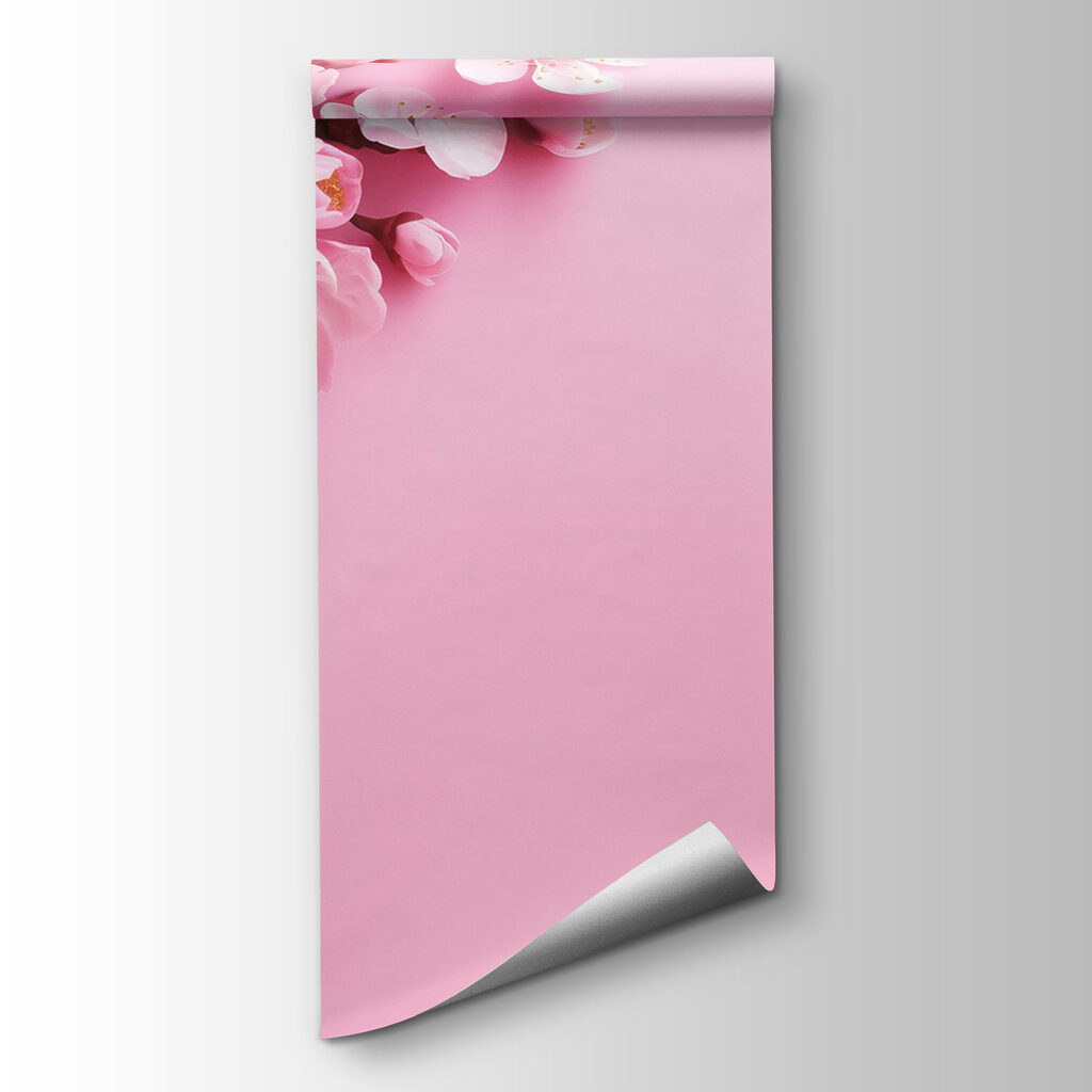 Groep roze bloemen op roze achtergrond — productweergave