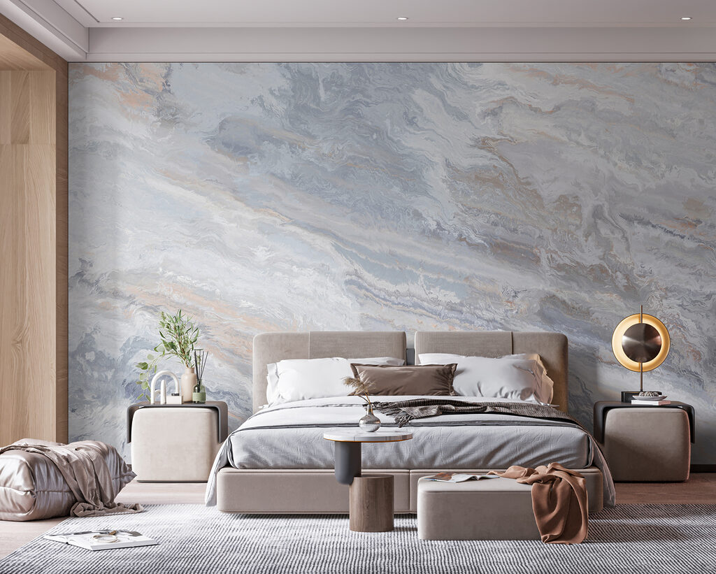 Bleke steenstromen in blauwgrijs — interieur 2
