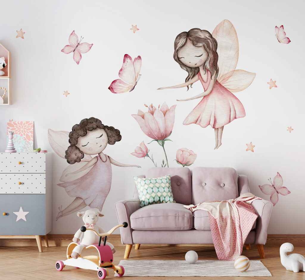 Twee elfjes tussen bloemen — interieur 2