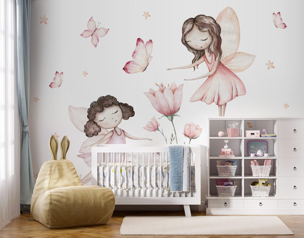 Twee elfjes tussen bloemen — interieur 3