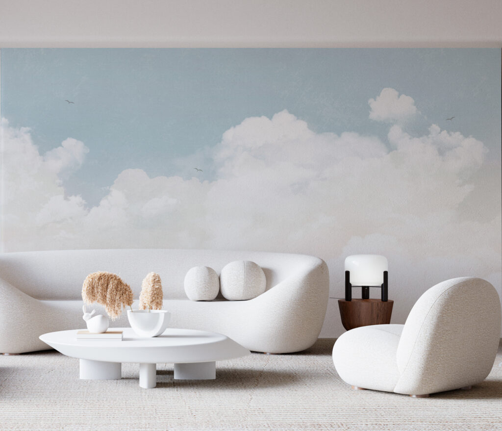 Een blauwe lucht met wolken — interieur 1
