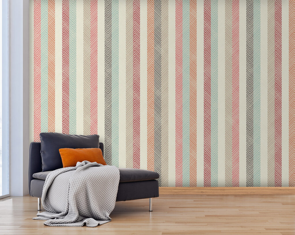 Een weefsel van retrostrepen — interieur 2