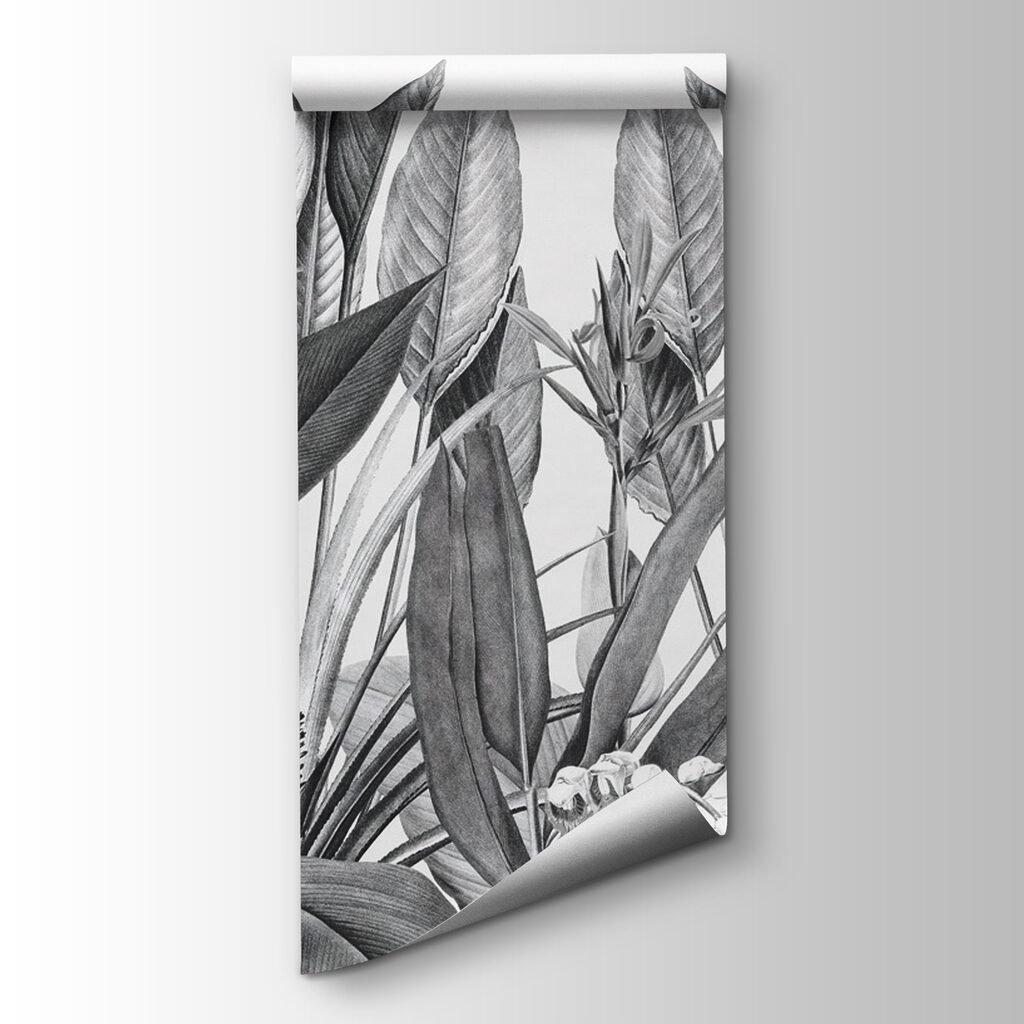 Tropisch gebladerte in monochrome tinten — productweergave