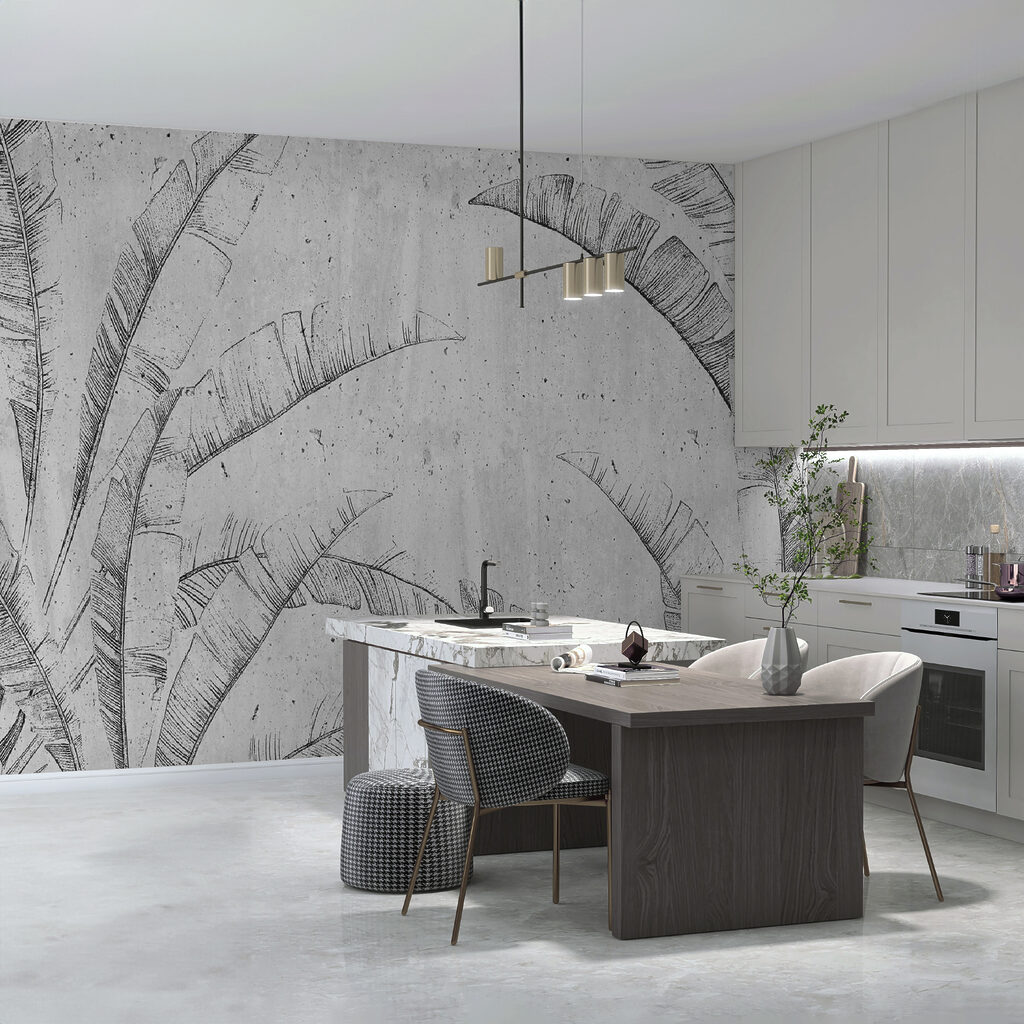 Bladlijnen op verweerde achtergrond — interieur 4