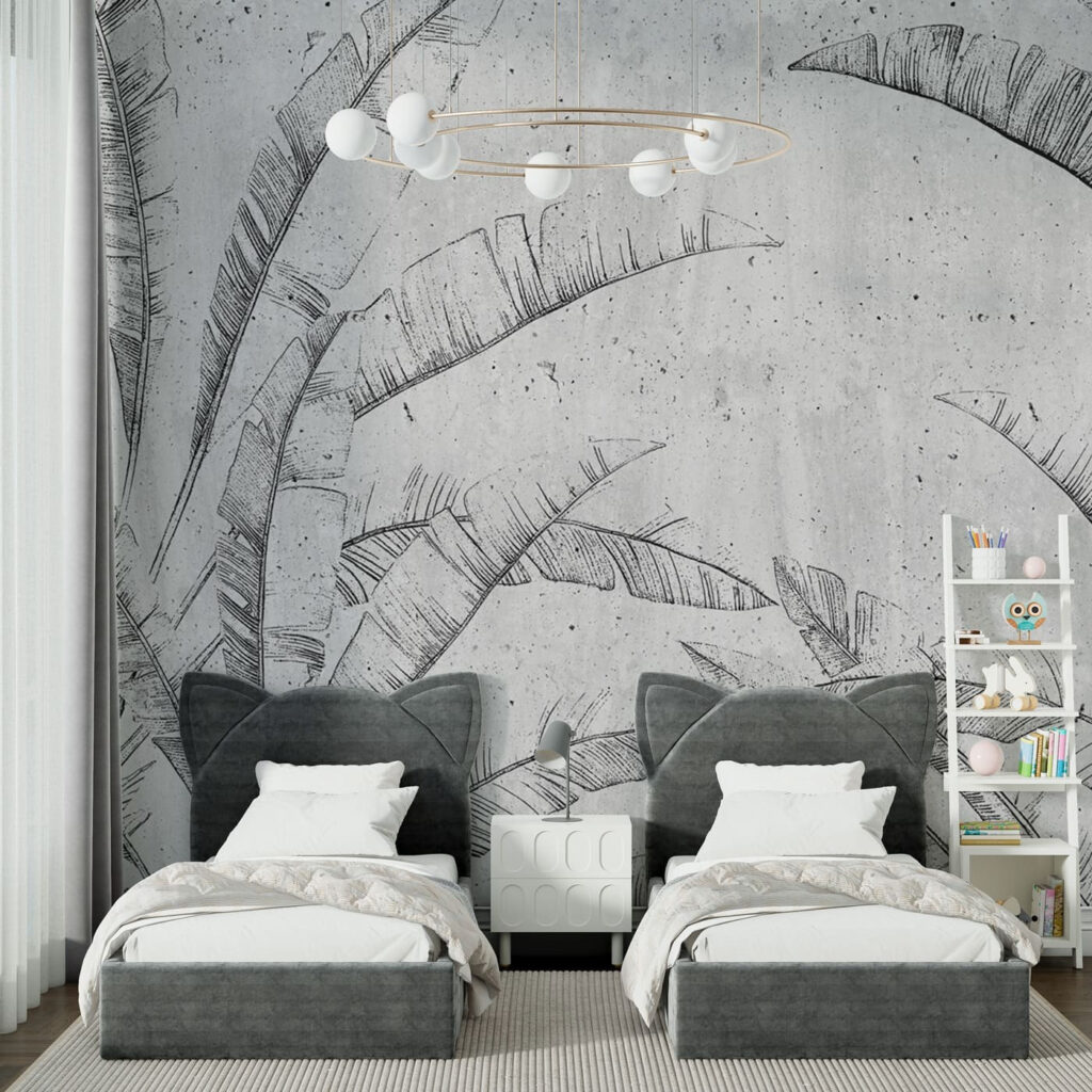 Bladlijnen op verweerde achtergrond — interieur 2