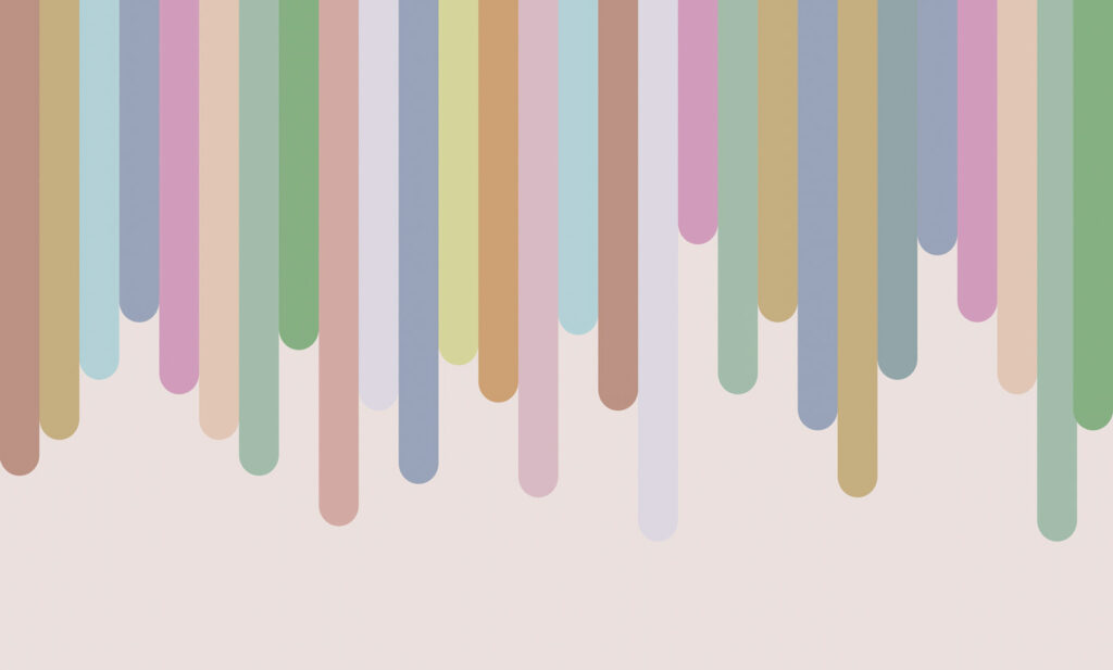 Pastelbanen met ronde uiteinden — volledig ontwerp