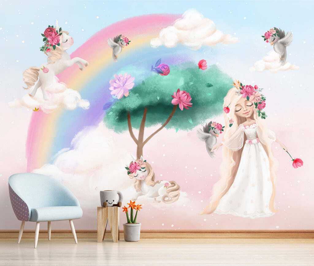 Prinses onder een regenboogboom — interieur 1