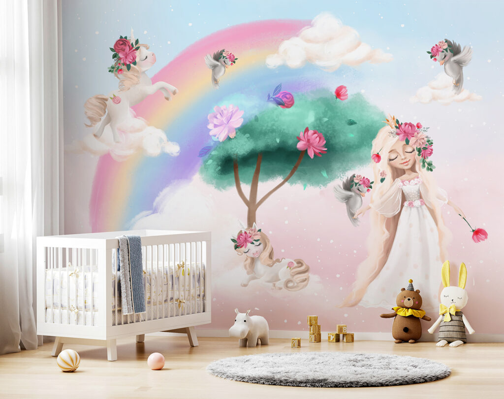Prinses onder een regenboogboom — interieur 3
