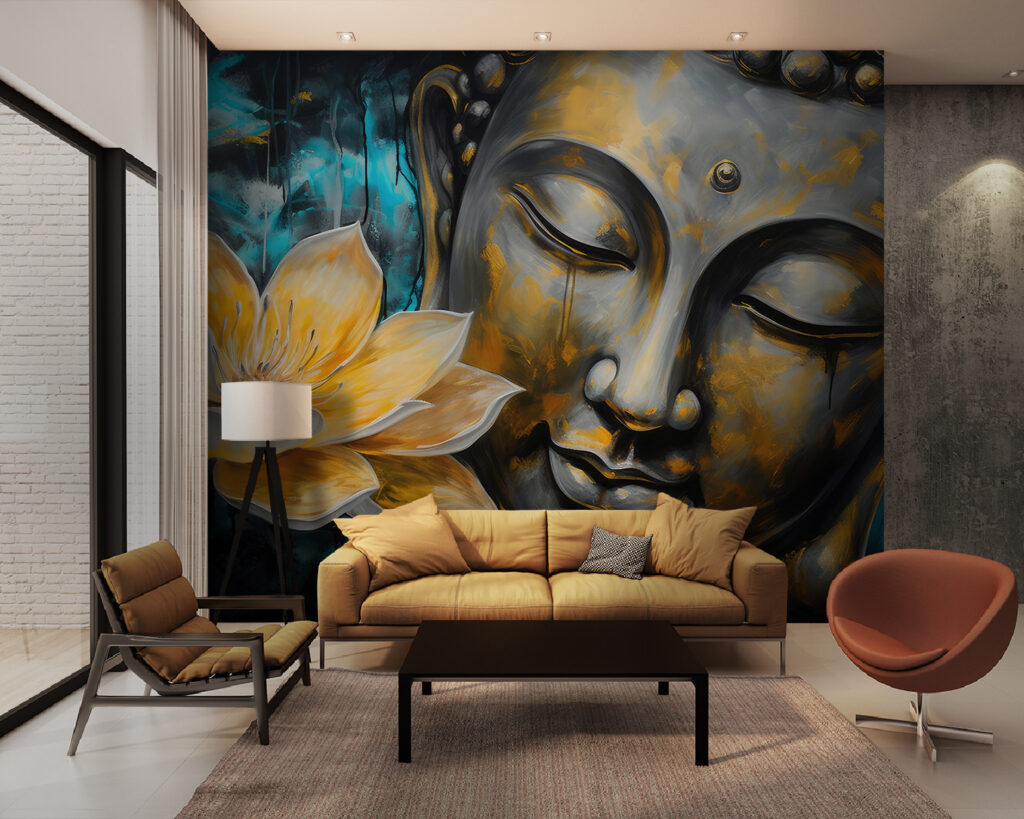 Boeddha met gouden lotus — interieur 1