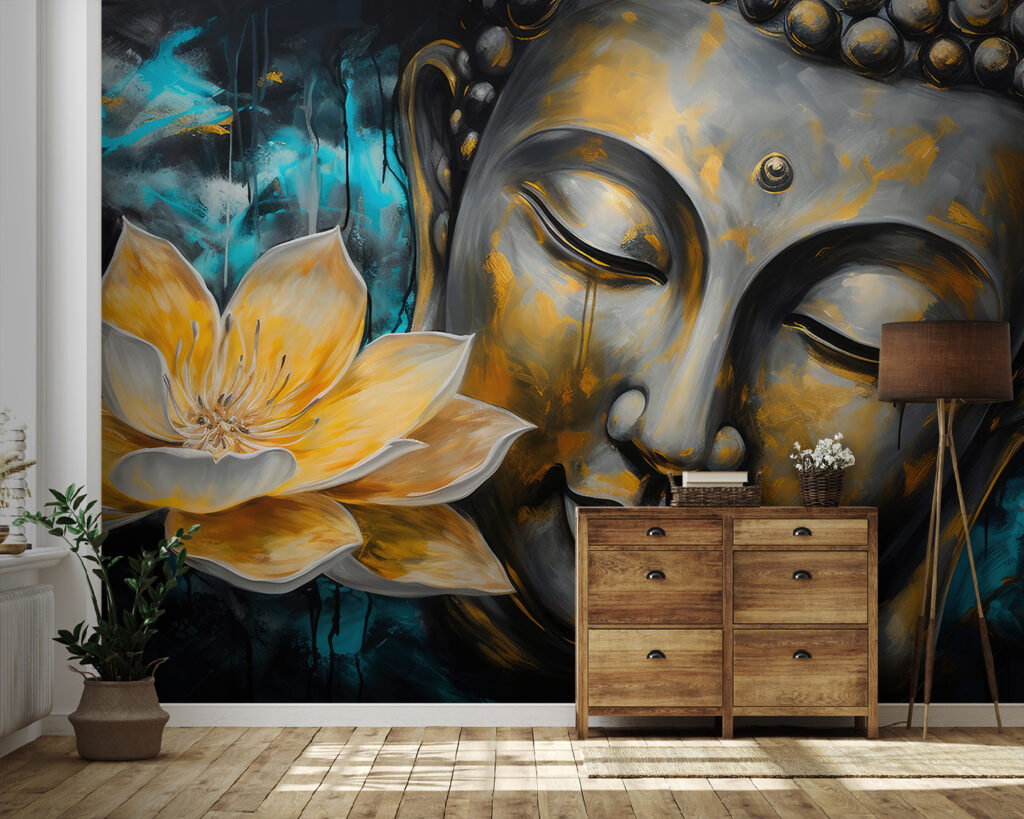 Boeddha met gouden lotus — interieur 2