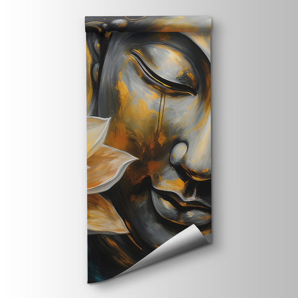 Boeddha met gouden lotus — productweergave