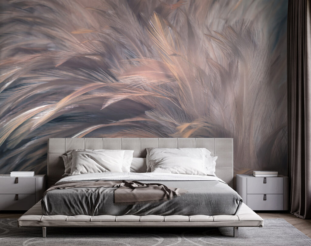 Grijze veren met rozeglans — interieur 1