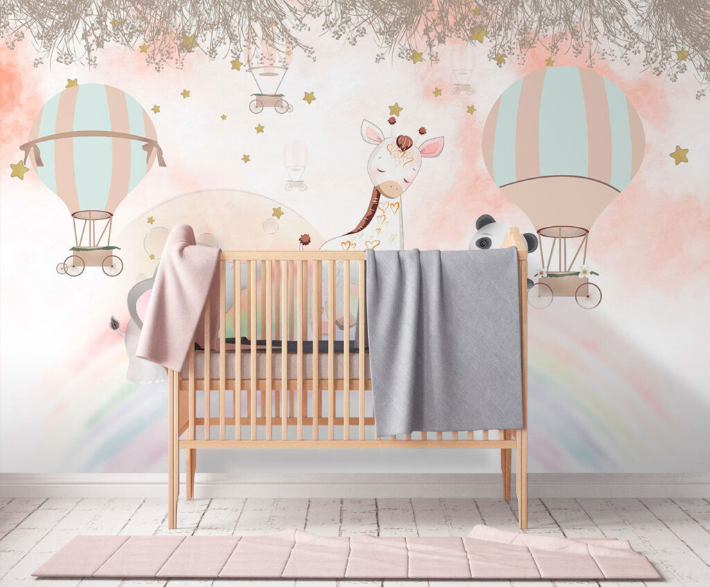 Safarivriendjes boven pastelregenboog — interieur 3