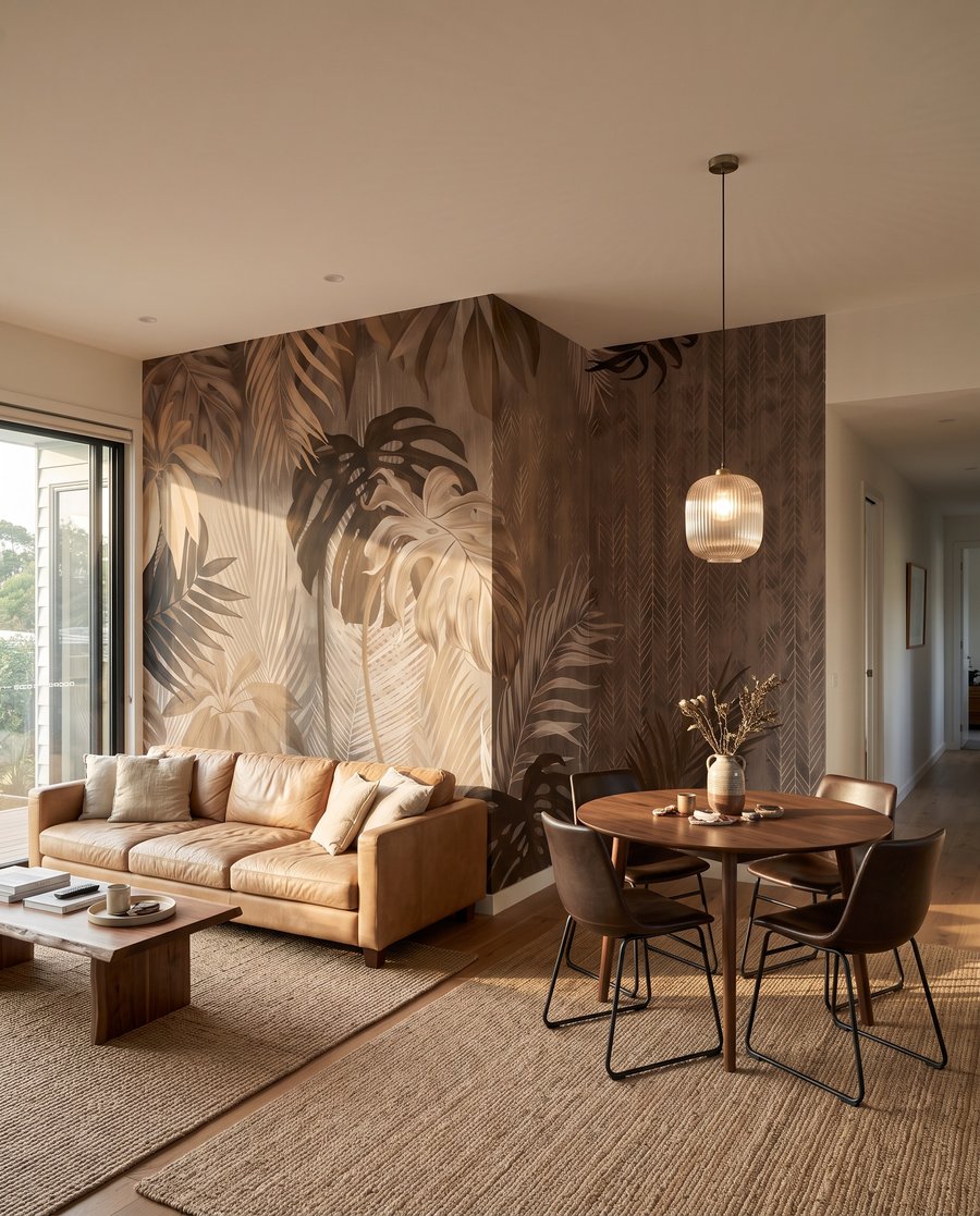 Bladeren in bruine schaduwen — interieur 3