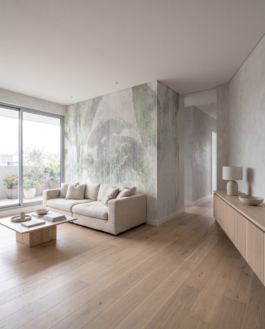 Zachte bladeren in gedempte tinten — interieur 3