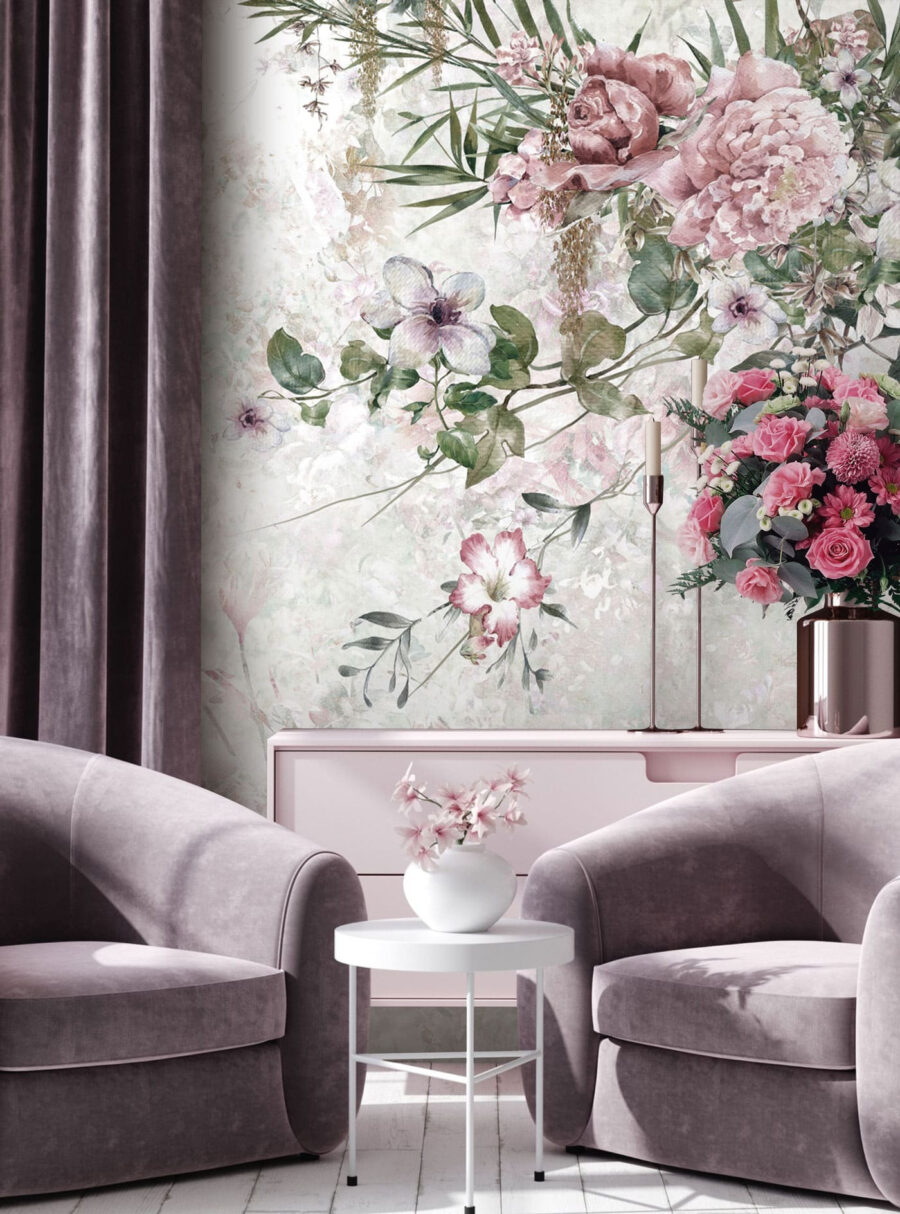 Bloesem op verweerde wolken — interieur 2