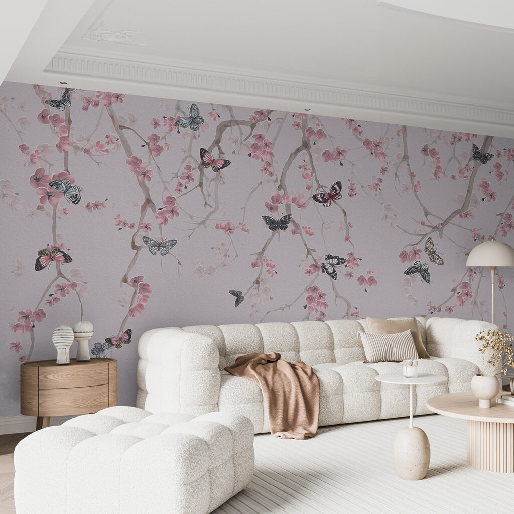 Vlinders onder roze bloesem — interieur 4