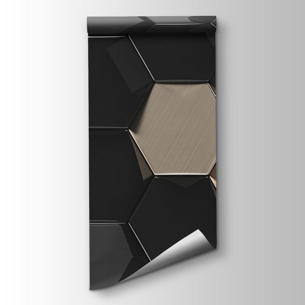 Zeshoeken in zwart, beige — productweergave