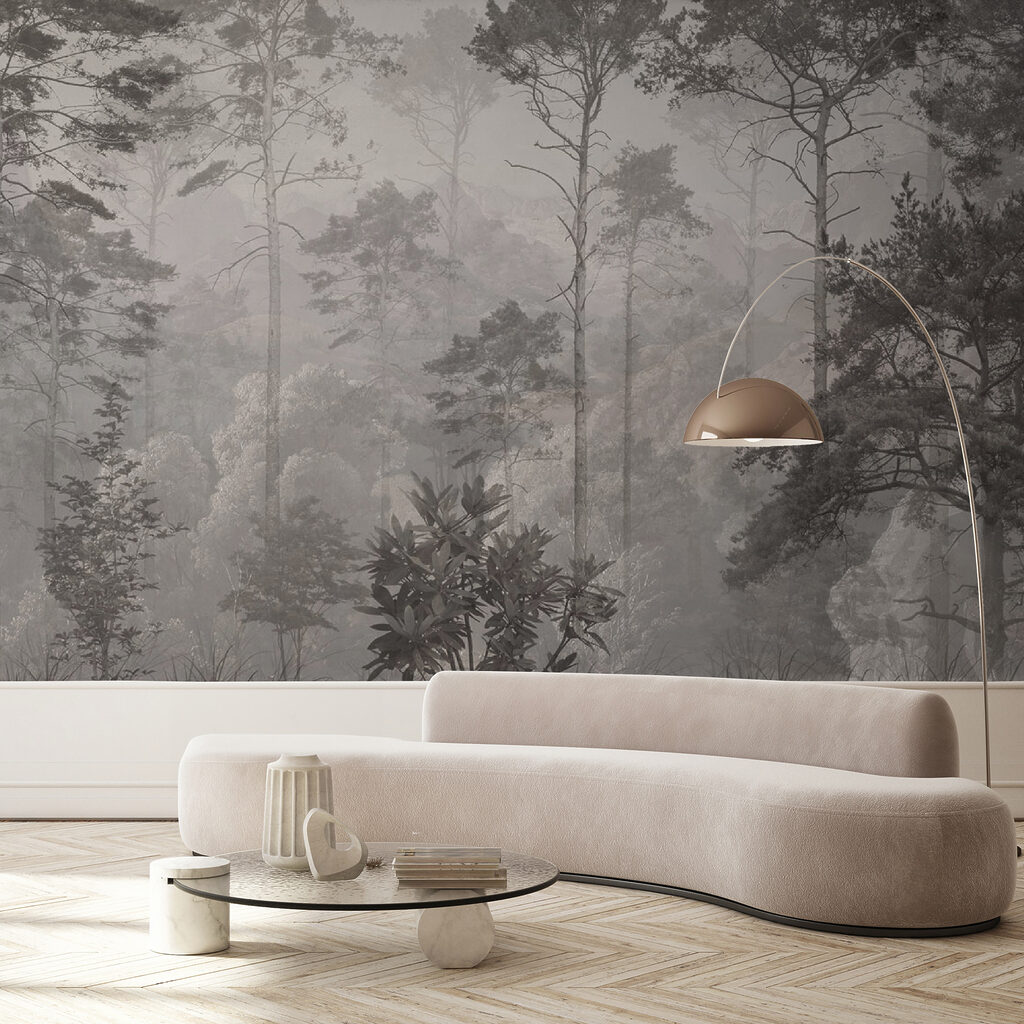 Bos in fijne gravurelijnen — interieur 4