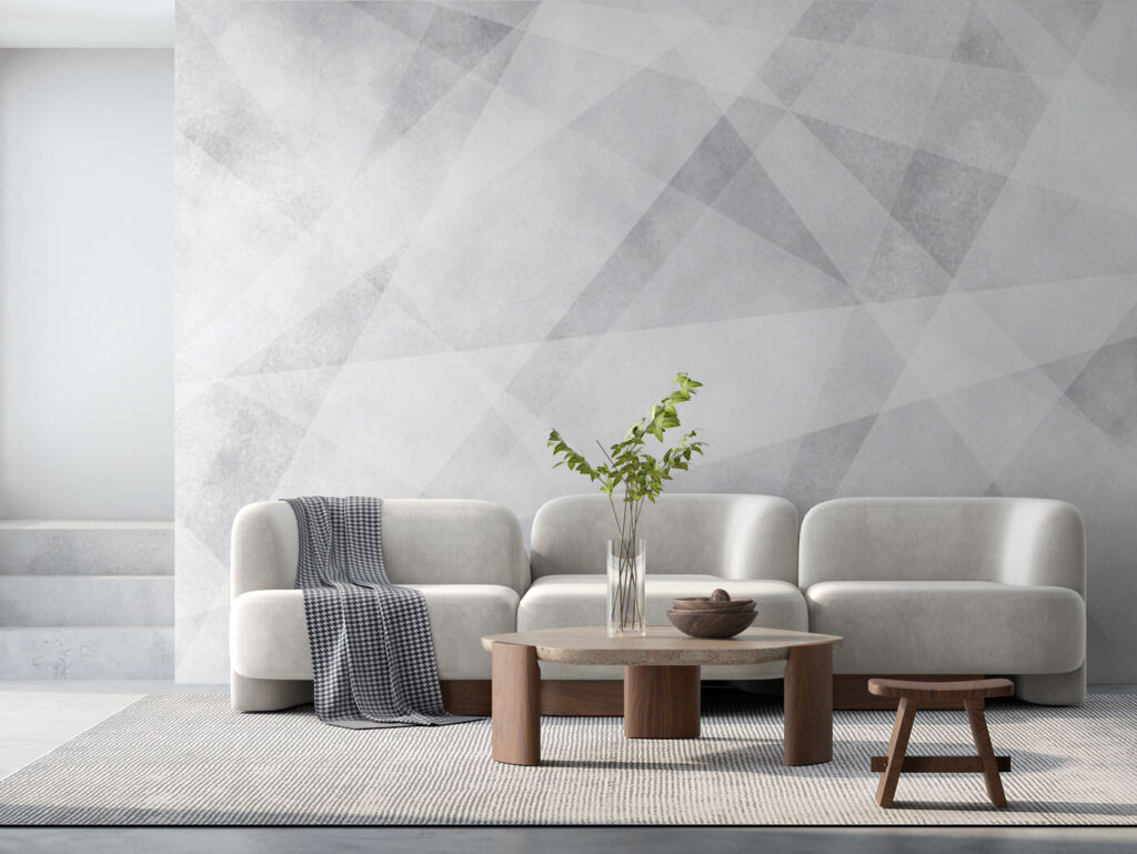 Bleke driehoeken over elkaar — interieur 1
