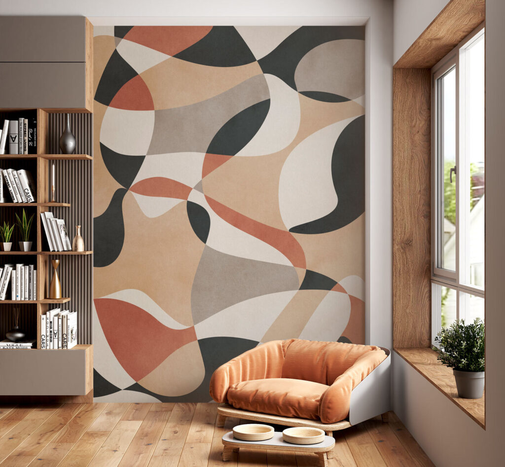 Ronde kleurvormen vloeien samen — interieur 2