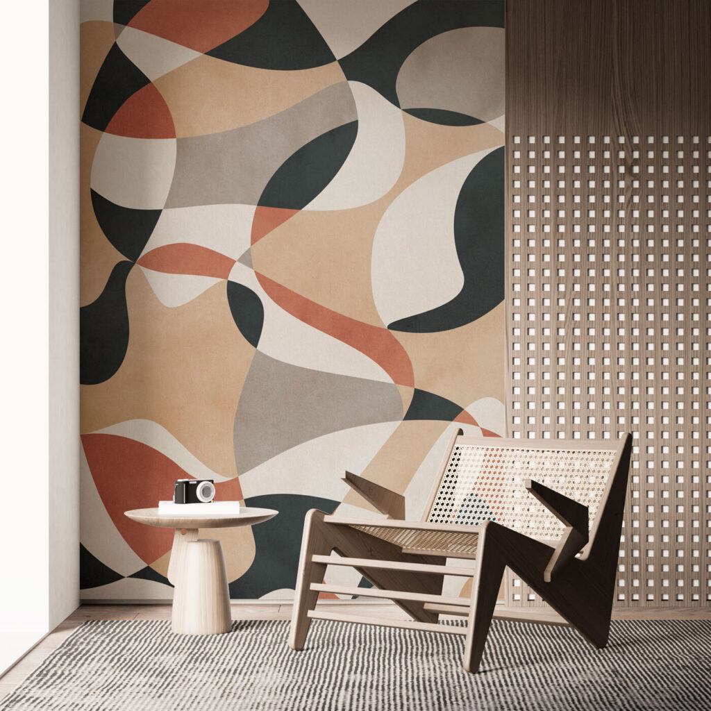 Ronde kleurvormen vloeien samen — interieur 1