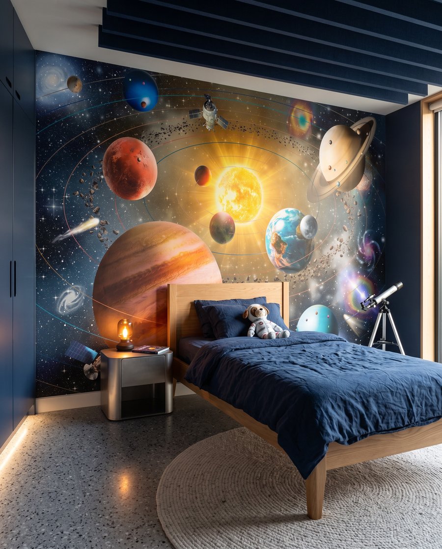 Planeten rond stralende zon — interieur 2