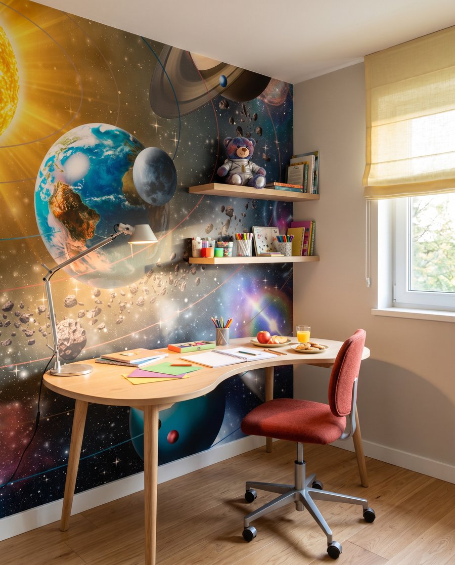Planeten rond stralende zon — interieur 3