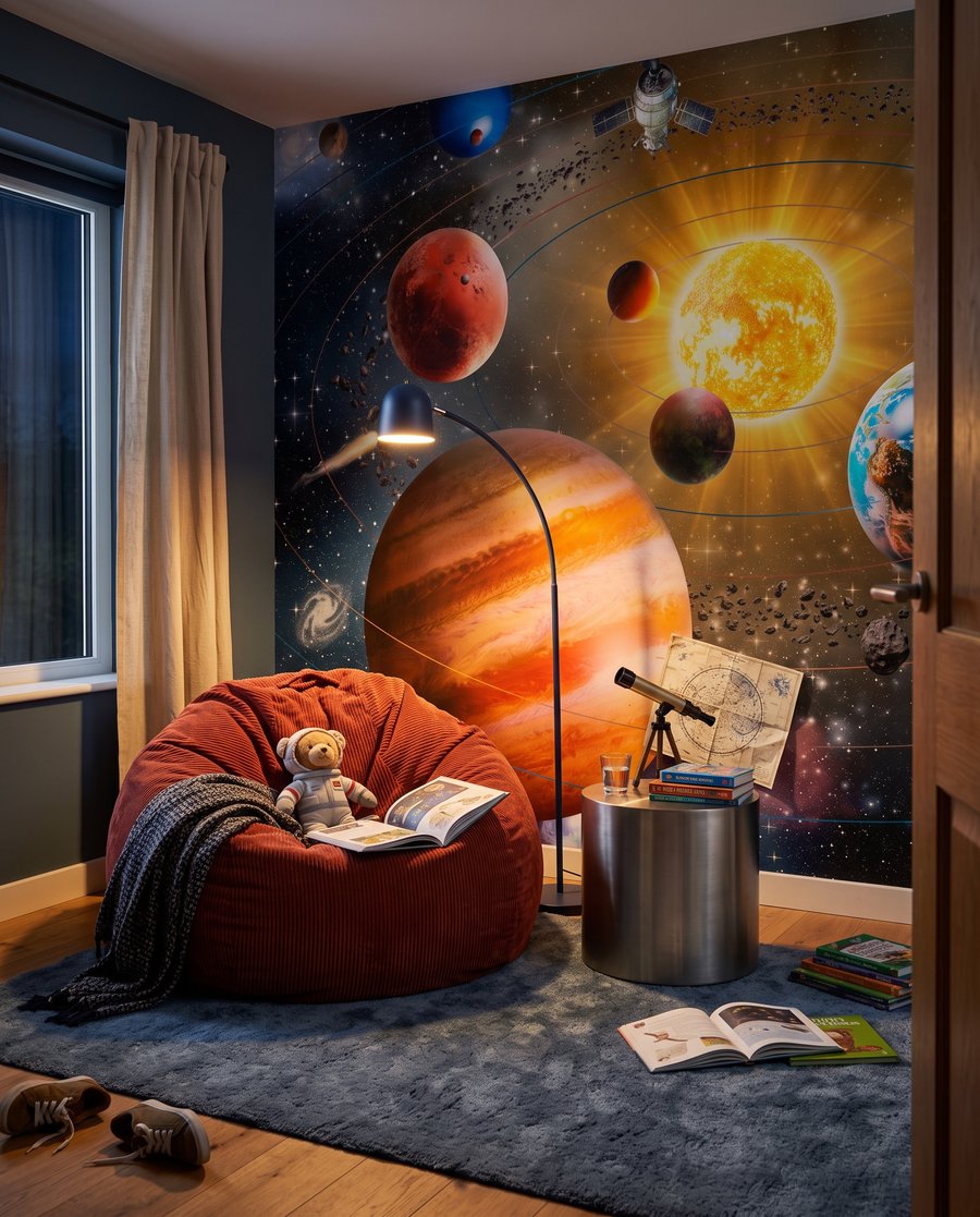 Planeten rond stralende zon — interieur 4