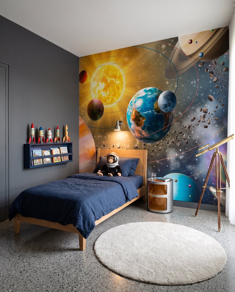 Planeten rond stralende zon — interieur 6