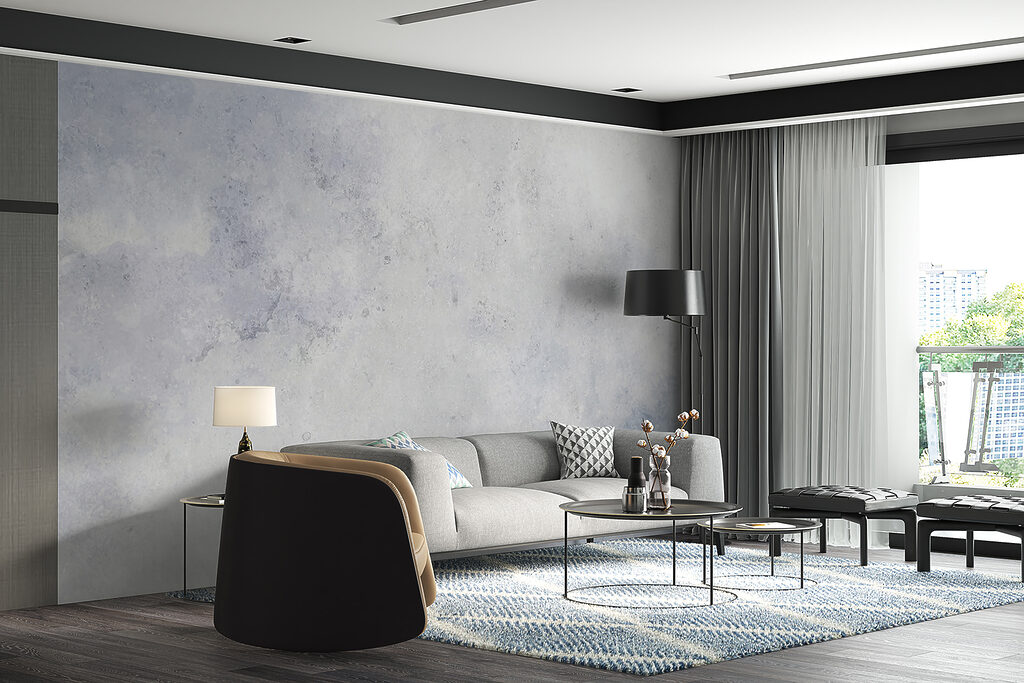 Verfnevel in lichtblauw — interieur 3