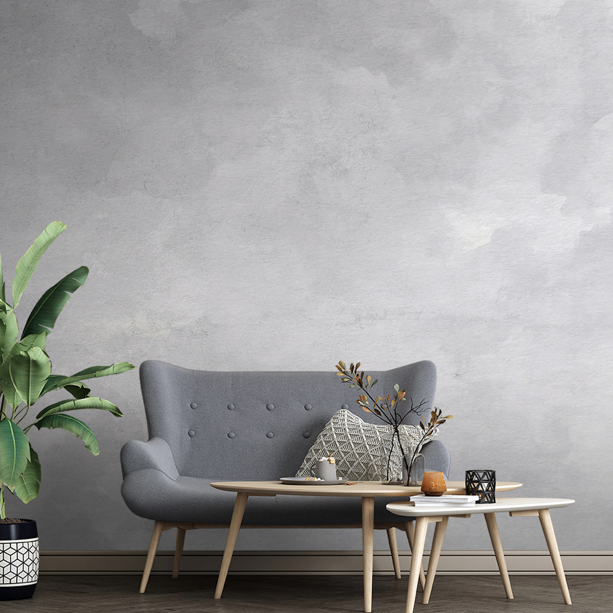 Wolken in lichte grijstinten — interieur 1