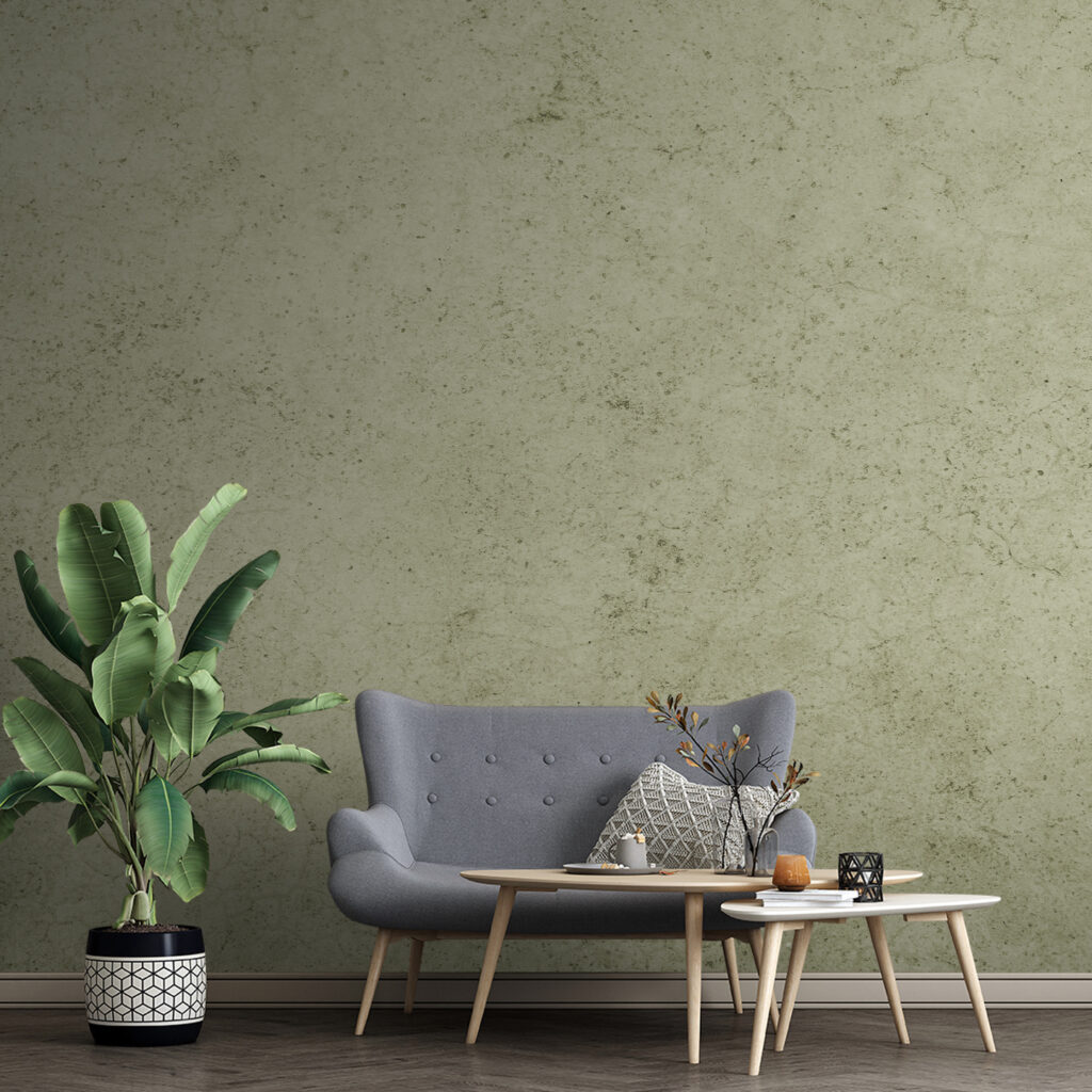 Verweerd vlak in lichtgroen — interieur 2