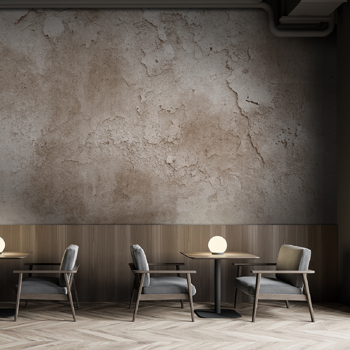 Barstjes in oude perzikverf — interieur 2