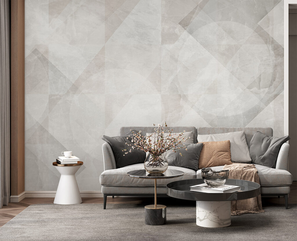 Grijze ruiten over elkaar — interieur 3