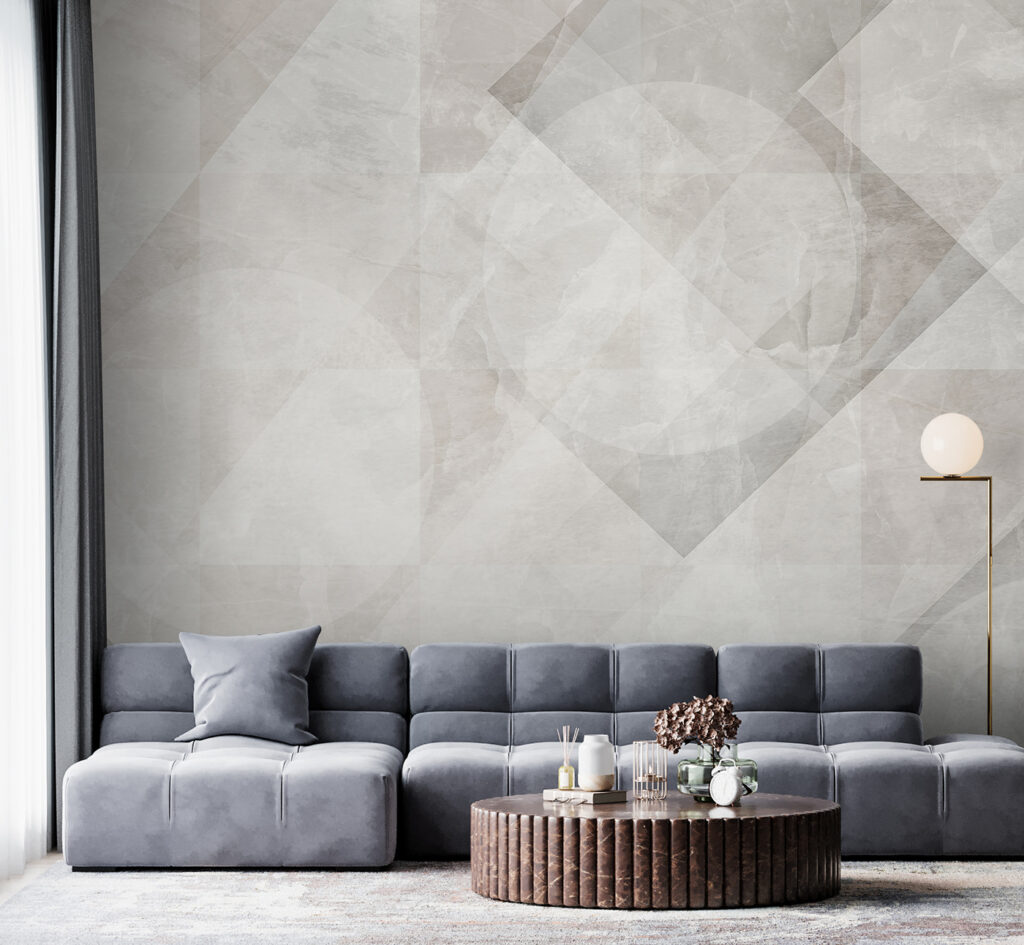 Grijze ruiten over elkaar — interieur 5