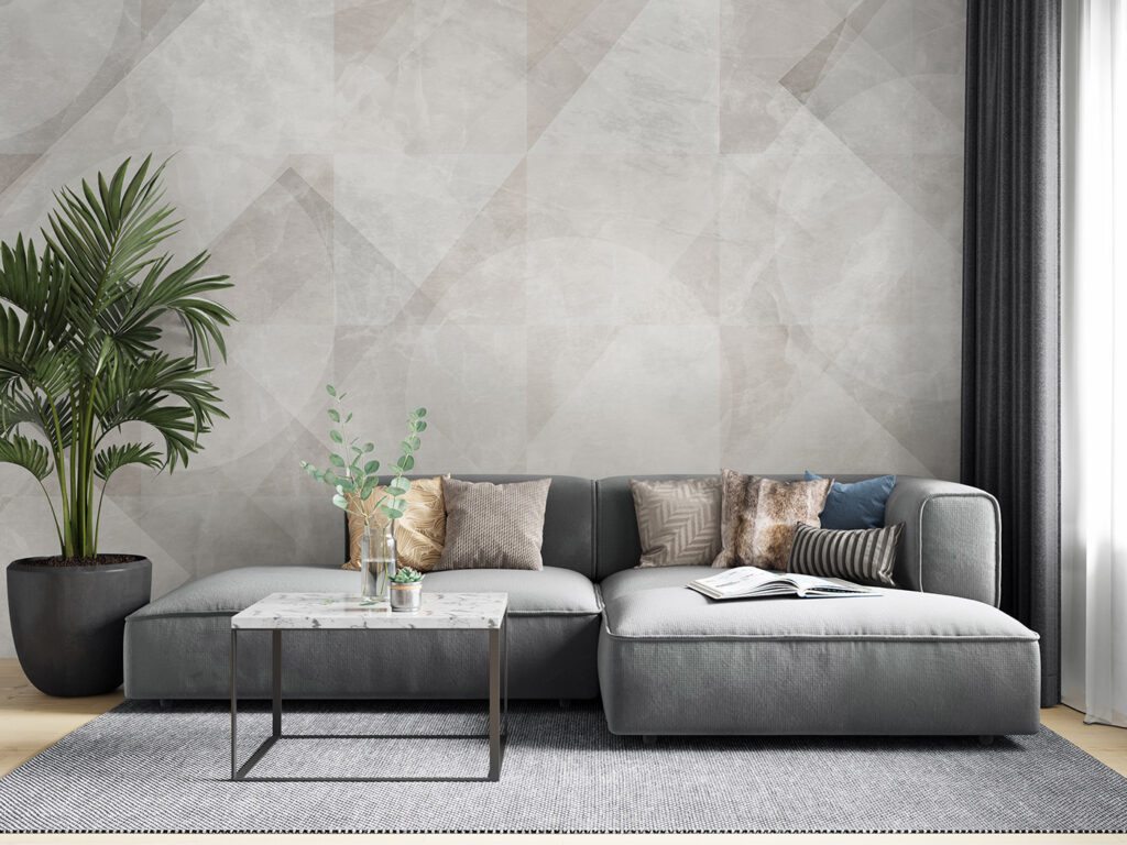 Grijze ruiten over elkaar — interieur 6