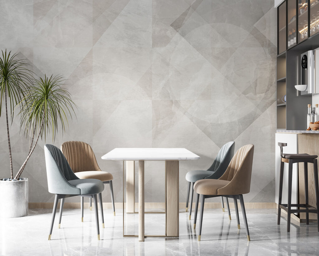 Grijze ruiten over elkaar — interieur 8