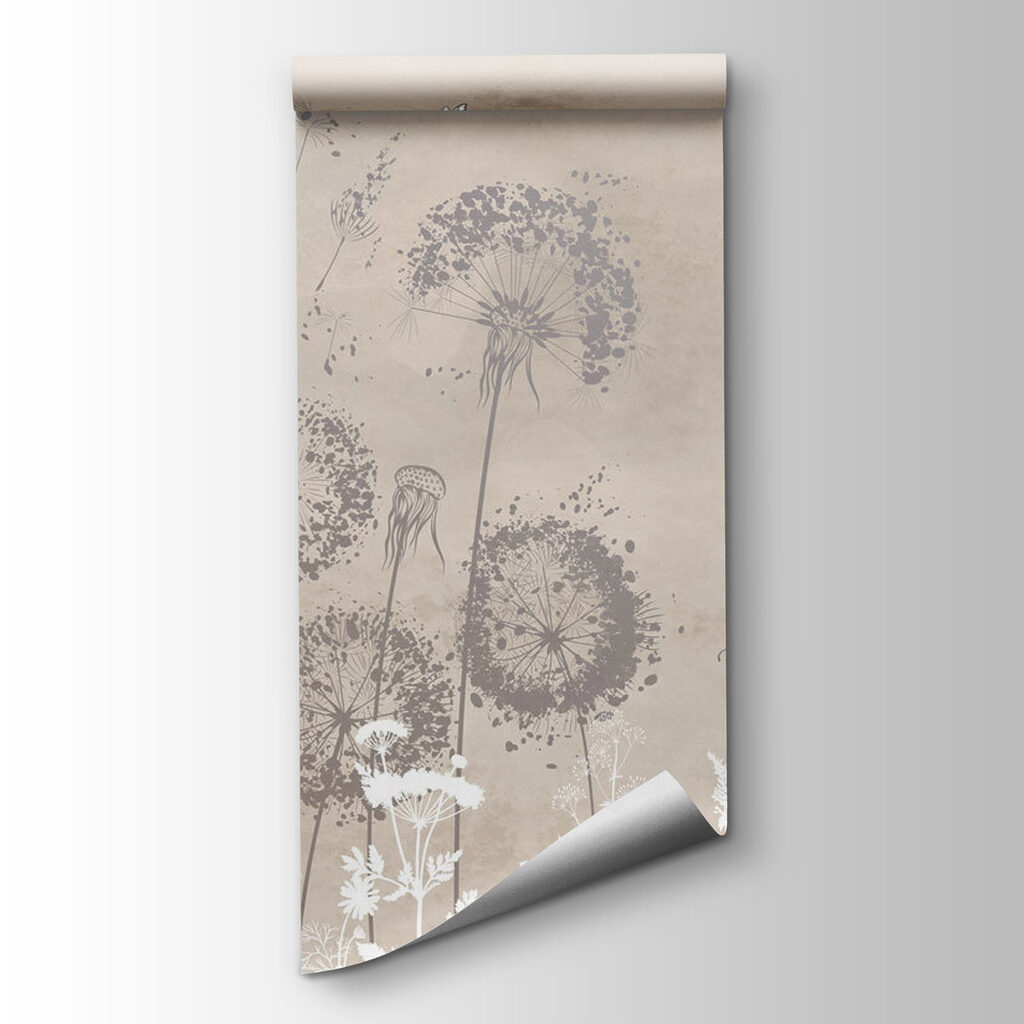 Pluisbollen boven witte bloemen — productweergave
