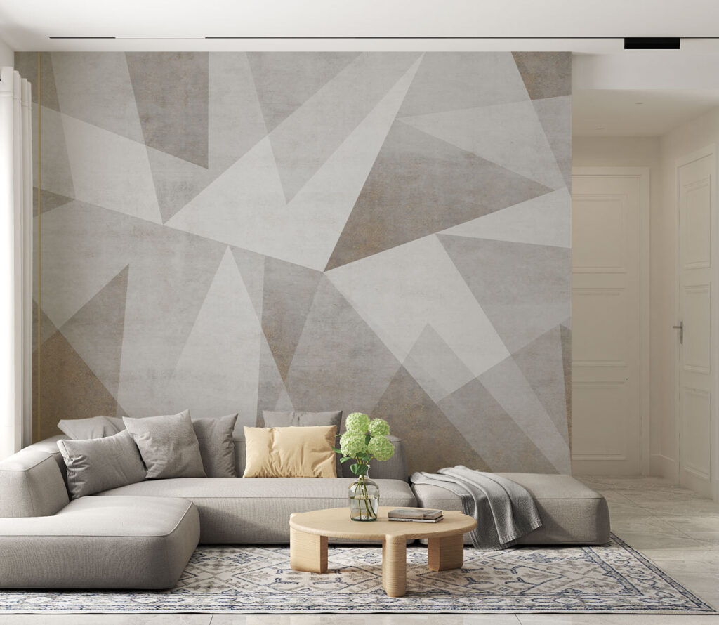 Driehoeken met fijne goudlijnen — interieur 2