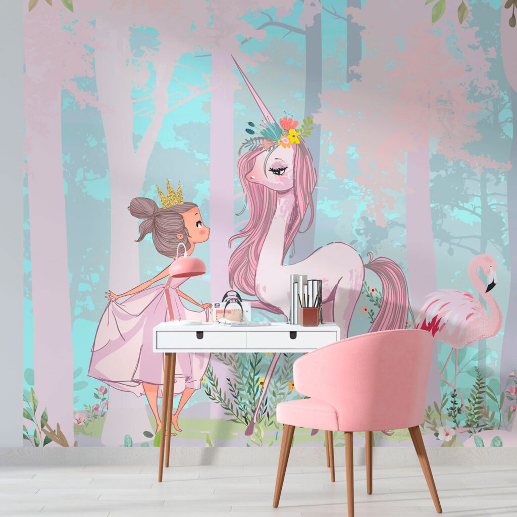 Prinses met roze eenhoorn — interieur 1
