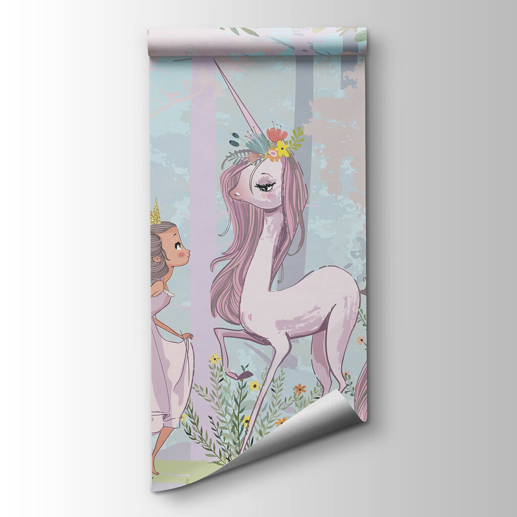 Prinses met roze eenhoorn — productweergave