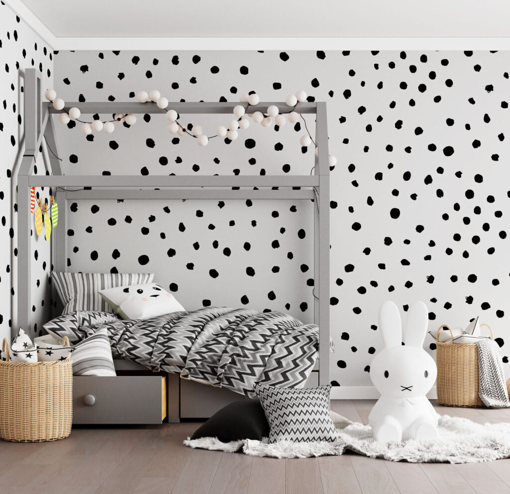 Zwarte stipjes los gestrooid — interieur 1